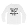 weekend forecast biking with a change of wine Long Sleeve Shirts
