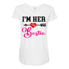 i'm her bestie Maternity Scoop Neck T-shirt
