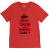 keep calm and where's carl tshirt the walking zombie tee apocalypes fu V-Neck Tee