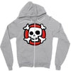 comic skull Zipper Hoodie