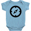 clock black Baby Bodysuit