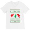 ugly sweater dinosour V-Neck Tee