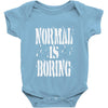 normal is boring tie dye Baby Onesie