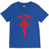 fma full metal alchemist cross inspired ladies V-Neck Tee