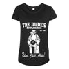 the big lebowski homage Maternity Scoop Neck T-shirt