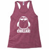 penguin chillax funny new Racerback Tank