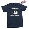 i support single moms stripper pole dancer funny saying Exclusive T-shirt