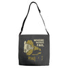 where words fail music speaks Adjustable Strap Totes