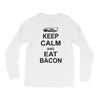 keep calm and eat bacon t shirt funny parody meat tee food pig hog bre Long Sleeve Shirts