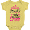 Celebrating With the 4th Birthday Queen Baby Onesie