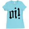 oi punk rock top long sleeve Ladies Fitted T-Shirt