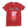 peppa pig sister pig Ladies Fitted T-Shirt