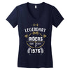 legendary riders are born in 1976 Women's V-Neck T-Shirt