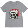 skull biker V-Neck Tee