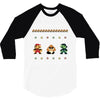 super mario chistmas 3/4 Sleeve Shirt