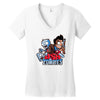 ash vs zombies Women's V-Neck T-Shirt