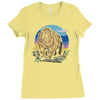 polygon bear graphic Ladies Fitted T-Shirt