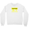 caution zombies crossing t shirt x large funny walking brains awesome Crewneck Sweatshirt