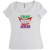 straight outta arkham Women's Triblend Scoop T-shirt
