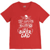 You Cant Scare Me I am Biker Dad V-Neck Tee