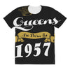 queens are born in 1957 All Over Women's T-shirt