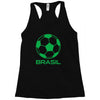 brasil sport soccer ball fun Racerback Tank