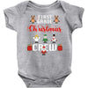 first grade christmas crew Baby Bodysuit