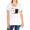 purr evil 2 Ladies Curvy T-Shirt