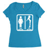 your girlfriend vs my girlfriend funny pub jokr  impress your friends! Women's Triblend Scoop T-shirt