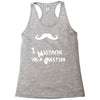 mustache u a question Racerback Tank