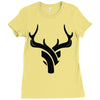 deer Ladies Fitted T-Shirt