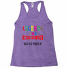 legends are born november Racerback Tank