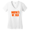 waynes world logo t shirt snl saturday night live 90s Women's V-Neck T-Shirt