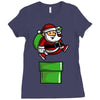 santa jumps Ladies Fitted T-Shirt