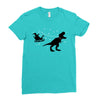 noel dinosaur Ladies Fitted T-Shirt