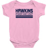 hawkins power and light 2 Baby Bodysuit