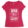 dad number one world's greatest Women's Triblend Scoop T-shirt