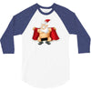 funny flashing naked nude christmas santa claus 3/4 Sleeve Shirt