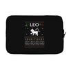 leo christmas ugly sweater Laptop sleeve