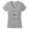 happy Women's V-Neck T-Shirt