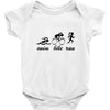 swim bike and run Baby Bodysuit
