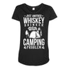 whiskey and camping! Maternity Scoop Neck T-shirt