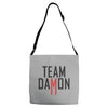 team damon salvatore Adjustable Strap Totes