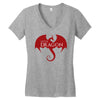 Little of Dragon Women's V-Neck T-Shirt