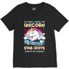 I Wish I Were a Unicorn So I Could Stab Idiots with My Head V-Neck Tee