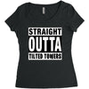 straight outta tilted towers Women's Triblend Scoop T-shirt