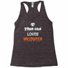 this girl loves halloween Racerback Tank