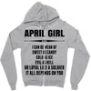 Super April Girl Zipper Hoodie