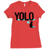 yolo cat Ladies Fitted T-Shirt