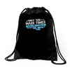 may the mass times acceleration be with you Drawstring Bags
